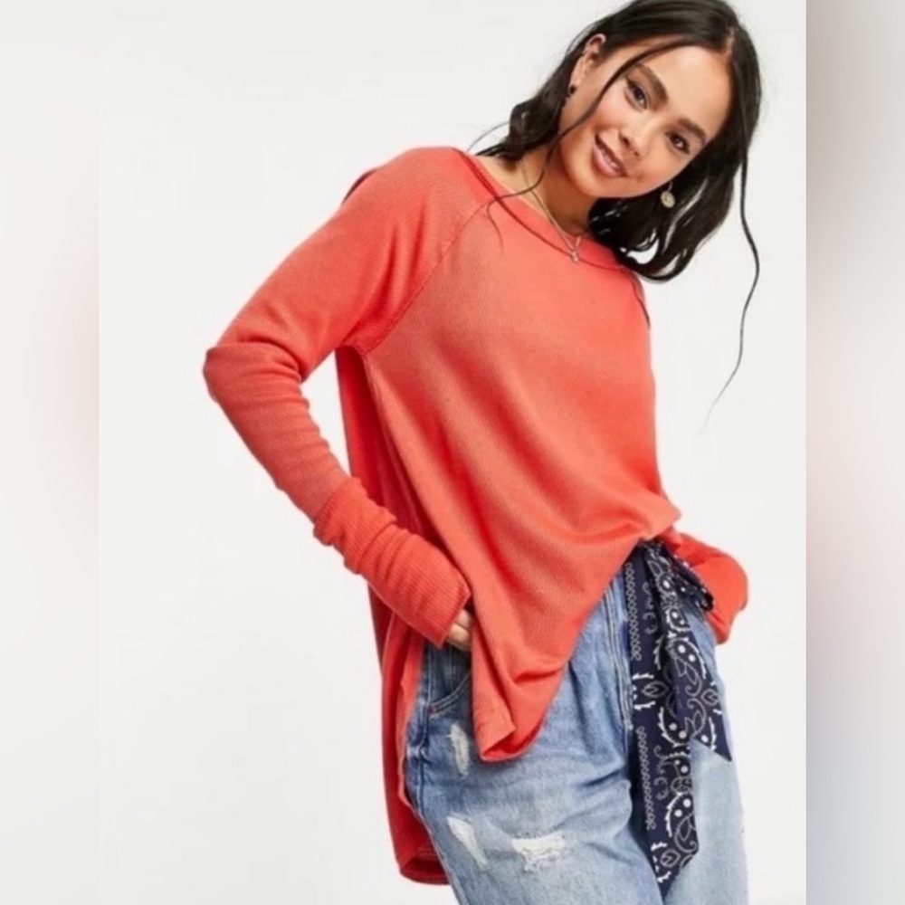 We The Free Thermal Boatneck Tunic Top. Like new. Size XL. Color is “Heatwave”